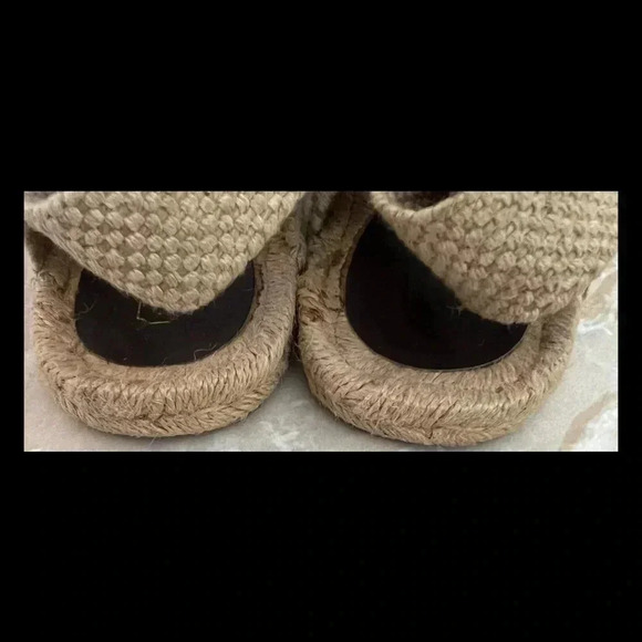 Coach Rayanne Sling Flat Slip-On Elastic Loafer Espadrille Brown/Tan Size 6B - Picture 8 of 9